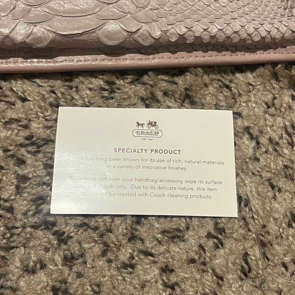 Coach Blush Python Fold Over Clutch - image 9